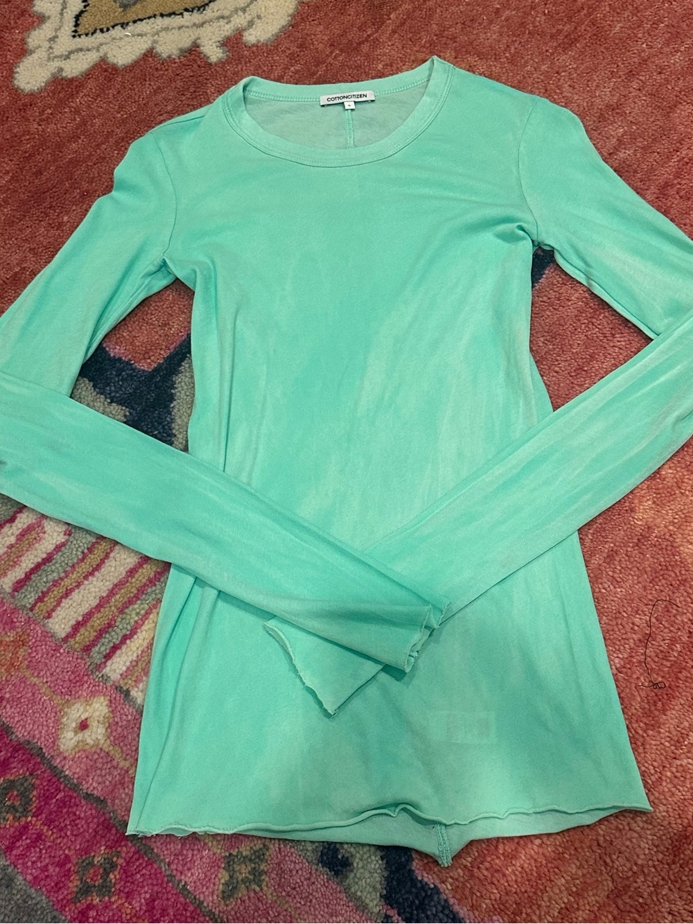 Cotton Citizen Seafoam Long Sleeve Crewneck Top